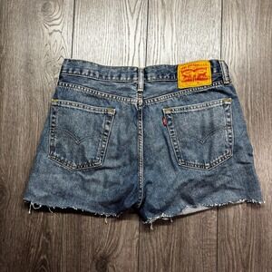 Vintage Levis Strauss 514 Denim Blue Jeans Shorts Cut Offs 31 High Waisted Y2k